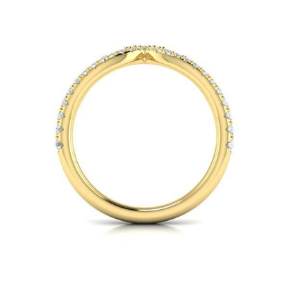 Delicate Chevron Contoured Band