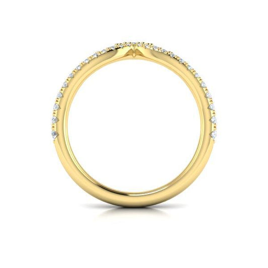 Delicate Chevron Contoured Band
