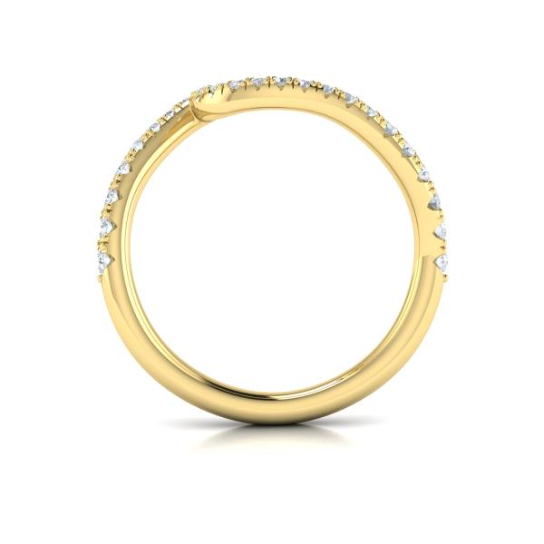 Matching Bands Wedding Band in 14K Yellow Gold by Vlora Bridal