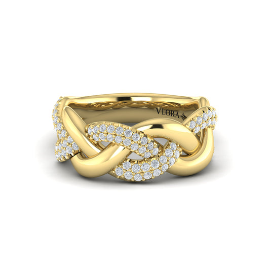 Alternating Diamond Twist Ring