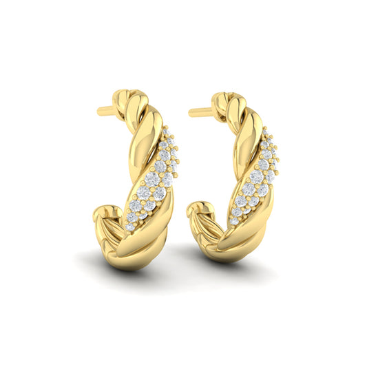 Tapered Twist Hoop Earrings