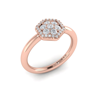 Diamond Cluster Single Honeycomb Ring