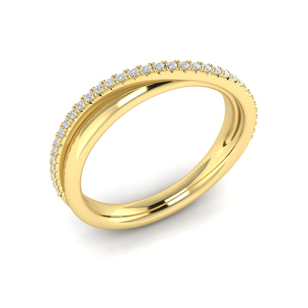 Stackable Bands Wedding Band in 14K Yellow Gold by Vlora Bridal