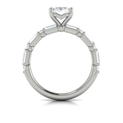 Daring Deco Emerald Cut Engagement Ring