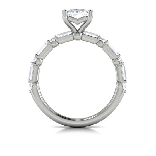 Daring Deco Emerald Cut Engagement Ring