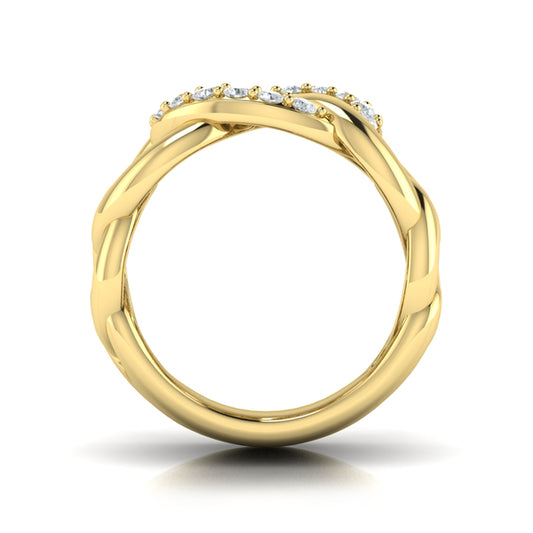 Diamond Interlaced Ring