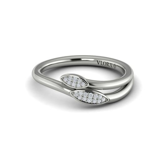 Double Oval Pavé Diamond Ring