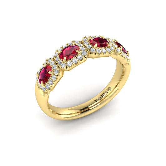 Diamond and Ruby Statement Ring