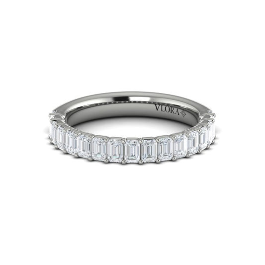 Bold Emerald Cut Stackable Band
