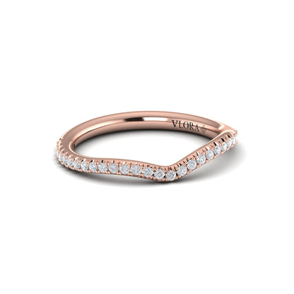 Matching Bands Wedding Band in 14K Rose Gold by Vlora Bridal