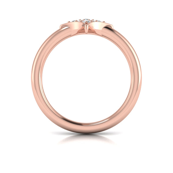 Channel Set Diamond Cluster Vlora Star Ring