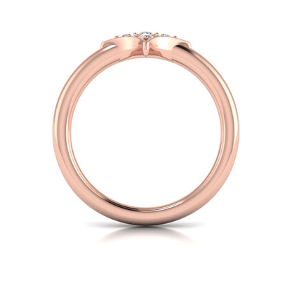 Channel Set Diamond Cluster Vlora Star Ring