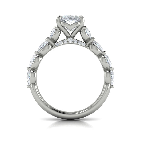 Cascade Oval Engagement Ring