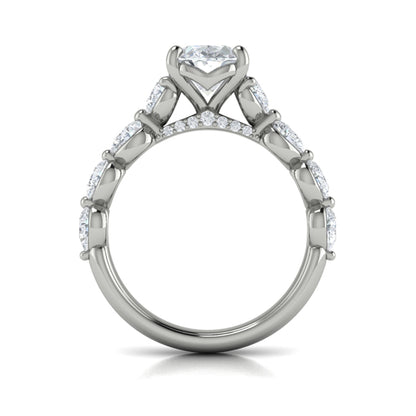 Cascade Oval Engagement Ring