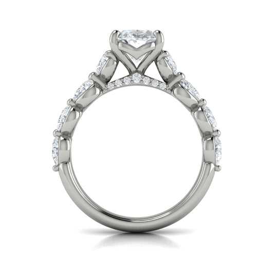 Cascade Oval Engagement Ring