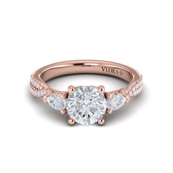 Entwined Three Stone Engagement Ring
