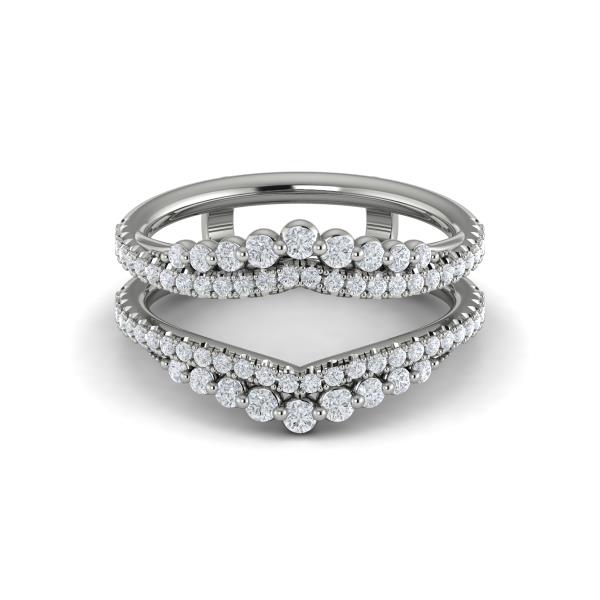 Enhancer Wedding Band in Platinum by Vlora Bridal