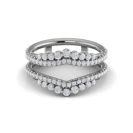 Enhancer Wedding Band in Platinum by Vlora Bridal