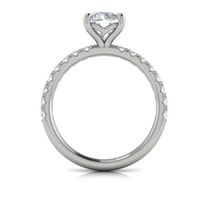 Round Classic Engagement Ring in Platinum by Vlora Bridal