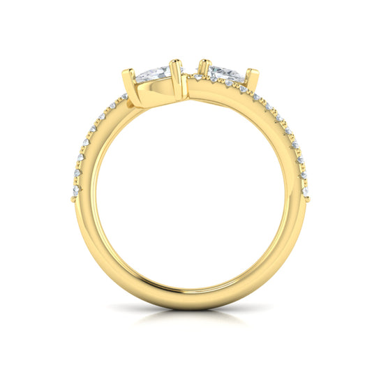 Pear Diamond Wrap Ring