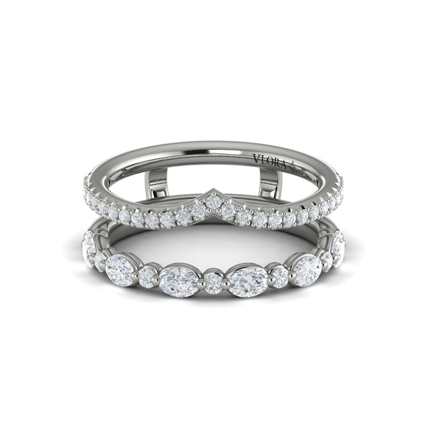 Enhancer Wedding Band in Platinum by Vlora Bridal