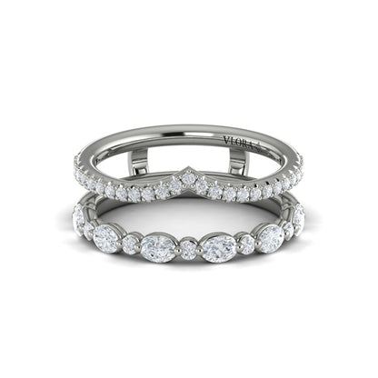 Enhancer Wedding Band in Platinum by Vlora Bridal