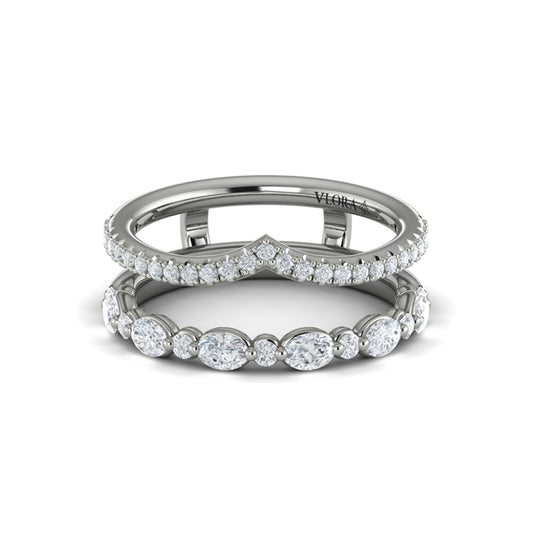 Enhancer Wedding Band in Platinum by Vlora Bridal