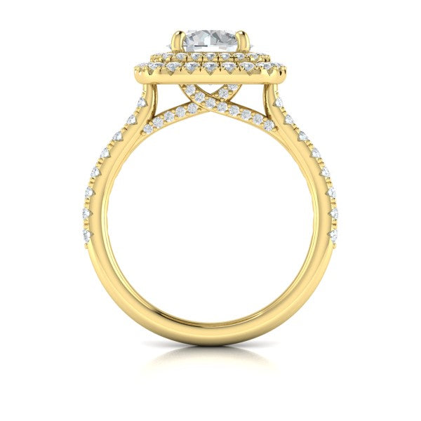 Delicate Double Halo Engagement Ring