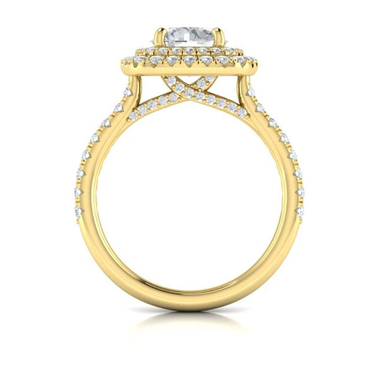 Delicate Double Halo Engagement Ring