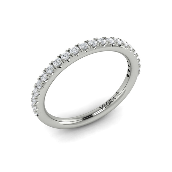 Matching Bands Wedding Band in 14K White Gold by Vlora Bridal
