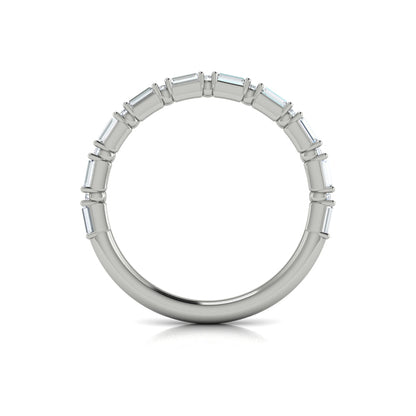 Matching Bands Wedding Band in 14K White Gold by Vlora Bridal
