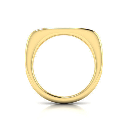 Single Diamond Baguette and Round Channel Set Ring