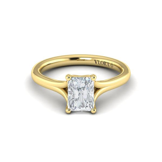 Solitaire Emerald Cut Engagement Ring