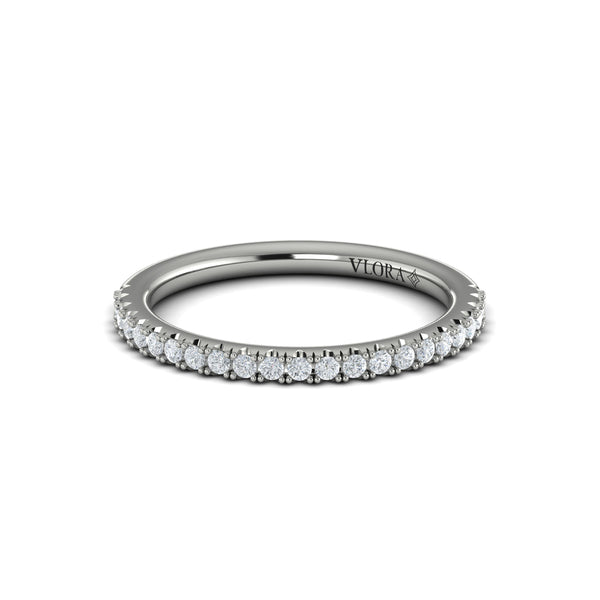 Matching Bands Wedding Band in 14K White Gold by Vlora Bridal