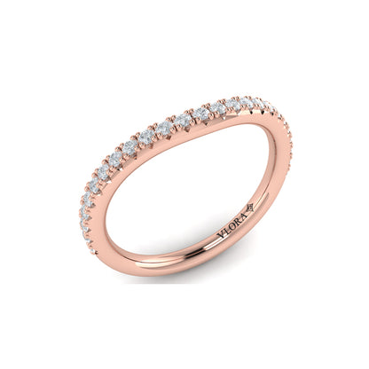 Matching Bands Wedding Band in 14K Rose Gold by Vlora Bridal