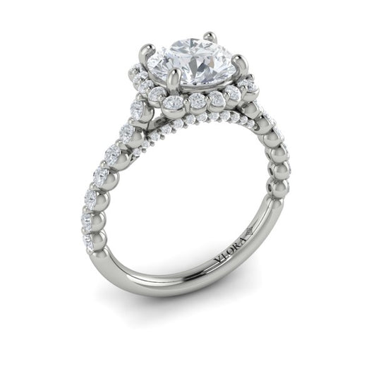 Floating Halo Round Engagement Ring