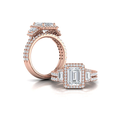 Matching Bands Wedding Band in 14K Rose Gold by Vlora Bridal