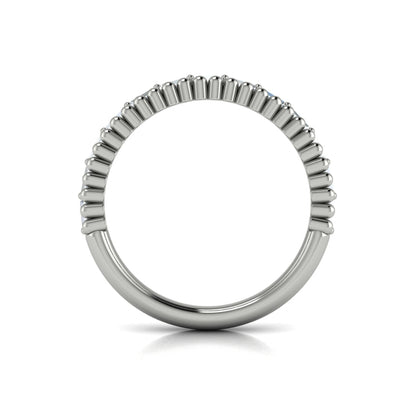 Baguette Diamond Beaded Edge Band
