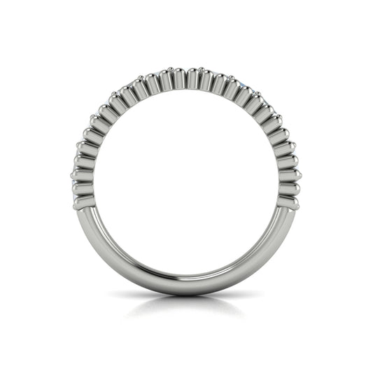 Baguette Diamond Beaded Edge Band