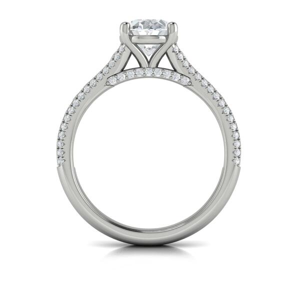 Opulent Cathedral Oval Diamond Engagement Ring