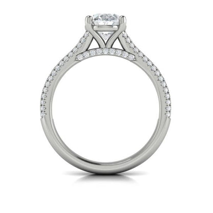 Opulent Cathedral Oval Diamond Engagement Ring