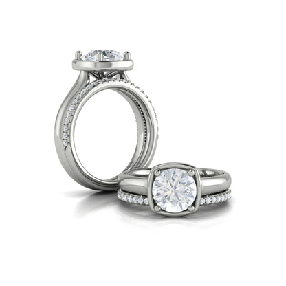Matching Bands Wedding Band in Platinum by Vlora Bridal