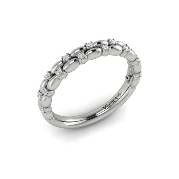 Stackables Wedding Band in Platinum by Vlora Bridal