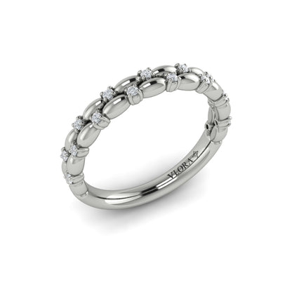 Stackables Wedding Band in Platinum by Vlora Bridal