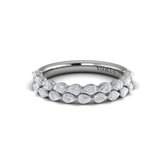 Stackable Bands Wedding Band in Platinum by Vlora Bridal