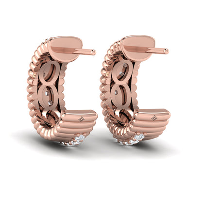 Fluted Wave Earrings