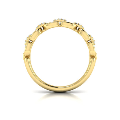 Linked Curves with Diamond Accent Ring