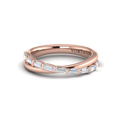 Stackable Bands Wedding Band in 14K Rose Gold by Vlora Bridal