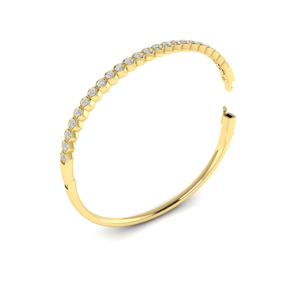Diamond Honeycomb Bangle