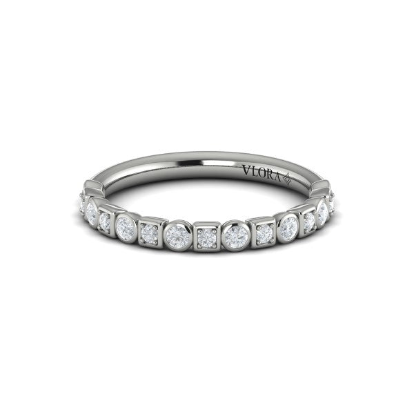Stackable Bands Wedding Band in Platinum by Vlora Bridal